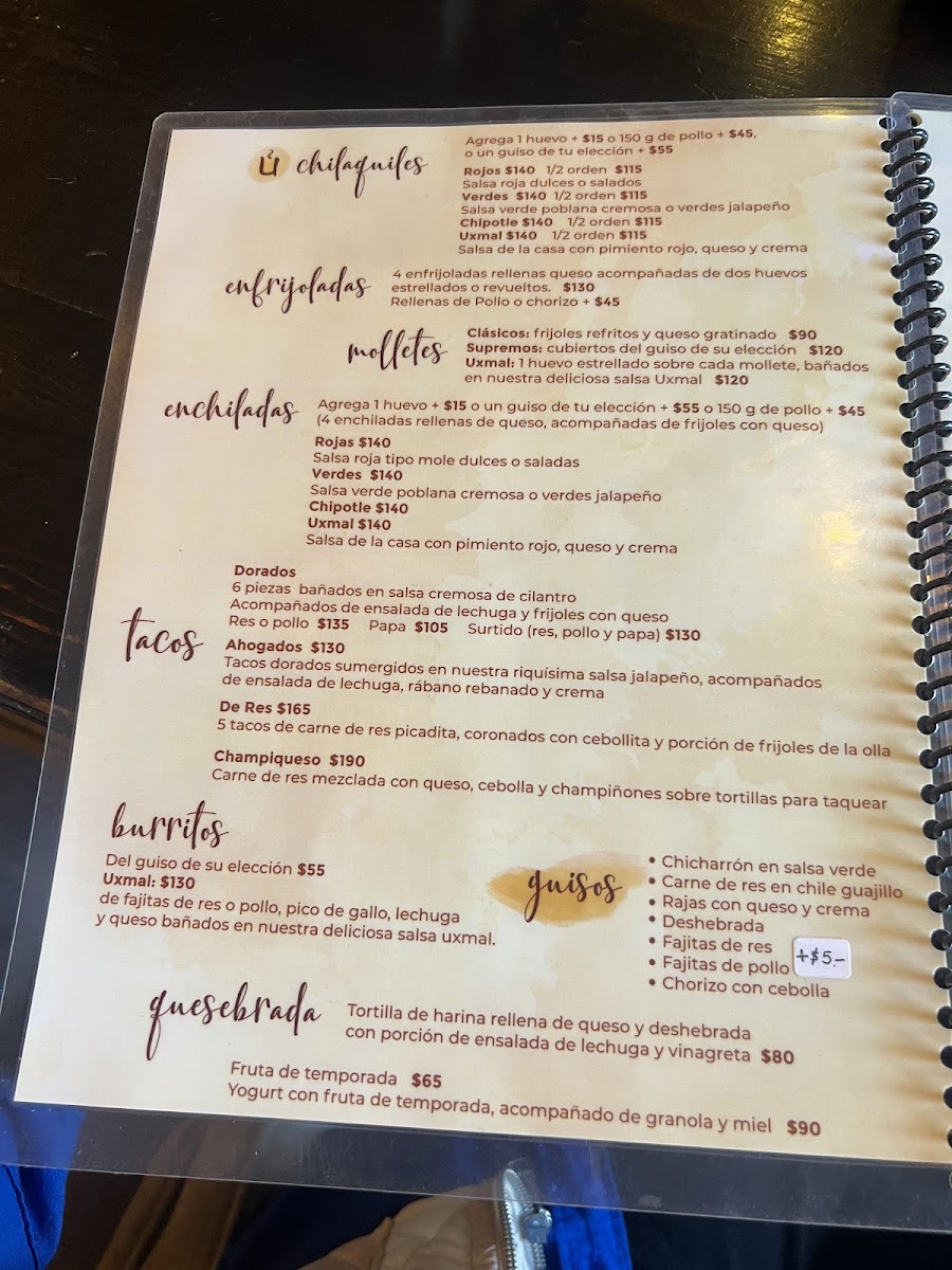 Café Uxmal Menu - Image 3